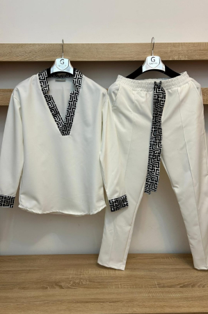 Pantaloni / Trening barbati - COMPLEU LP ELEGANT ALB