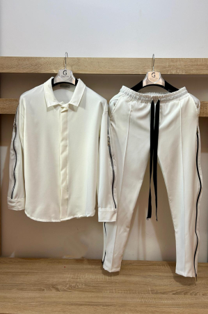 Pantaloni / Trening barbati - COMPLEU LP FERMOARE ALB