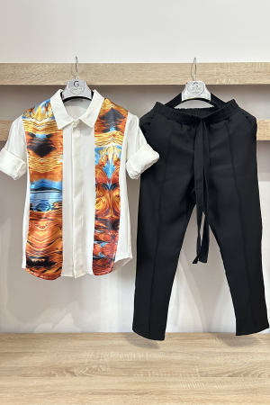 Pantaloni / Trening barbati - COMPLEU MODERN ALB