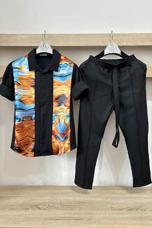 Pantaloni / Trening barbati - COMPLEU MODERN NEGRU