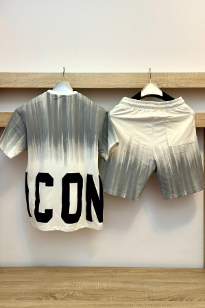 Pantaloni / Trening barbati - COMPLEU NEGRU IC GRI