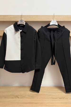 Pantaloni / Trening barbati - COMPLEU NEGRU SPLIT