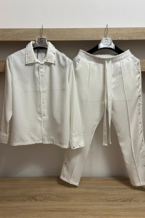 Pantaloni / Trening barbati - COMPLEU PG STUD ALB