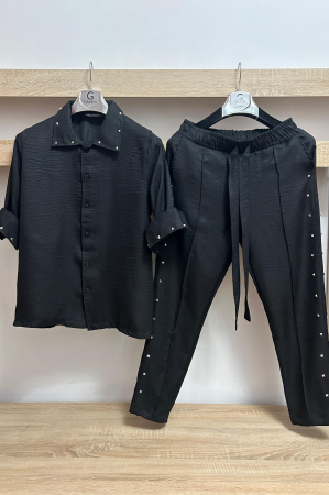 Pantaloni / Trening barbati - COMPLEU PG STUD NEGRU