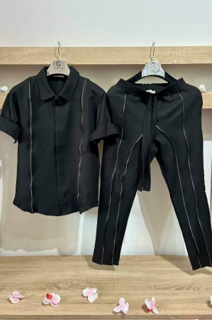 Pantaloni / Trening barbati - COMPLEU PG ZIPLINE BLACK