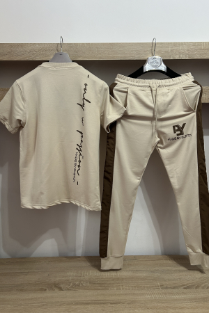 Pantaloni / Trening barbati - COMPLEU URBAN BEJ MARO