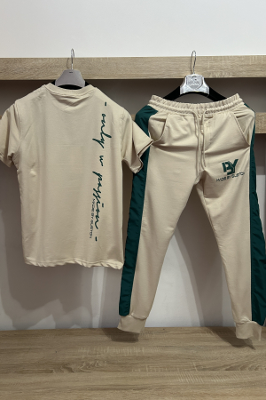 Pantaloni / Trening barbati - COMPLEU URBAN BEJ VERDE