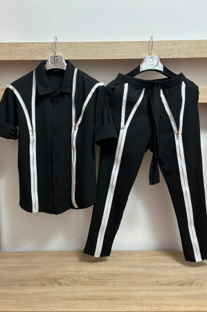 Pantaloni / Trening barbati - COMPLEU ZIPPER BLACK
