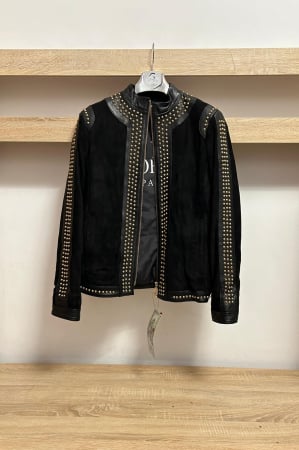Geci / Veste barbati - GEACA NEAGRA CU TINTE