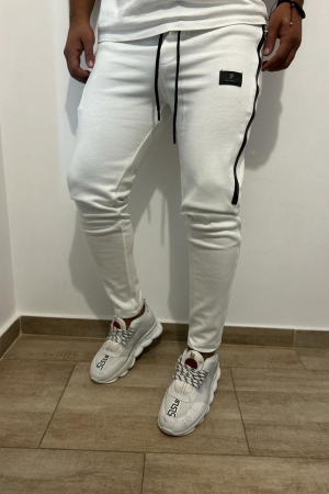 Pantaloni cu fermoras alb [1]