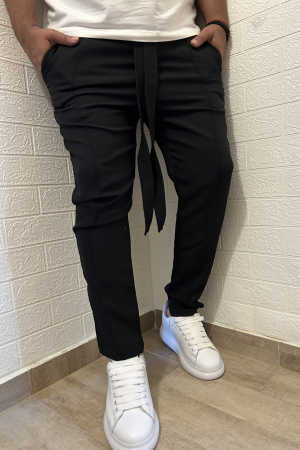 Tricou / Pantaloni - PANTALONI CU SIRET NEGRU