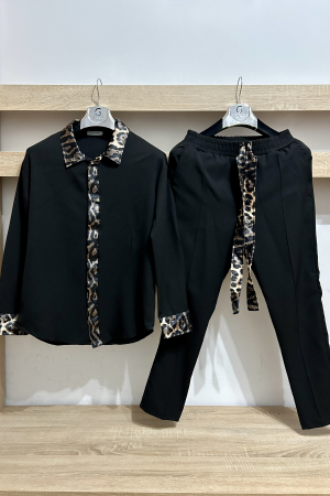 Pantaloni / Trening barbati - TRENING NEGRU LEOPARD