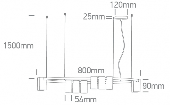 Lustra 10x7W GU10 Alama [2]