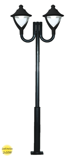 Stalp Decorativ Echipat 2BEPP 02 / 4M Negru [2]