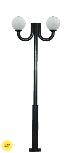 Stalp Decorativ Echipat 2Glo 02 / 3M Negru [2]