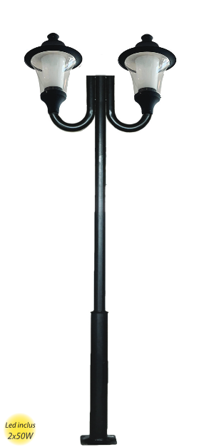 Stalp Decorativ Echipat 2Rem 02 / 3M Negru [2]
