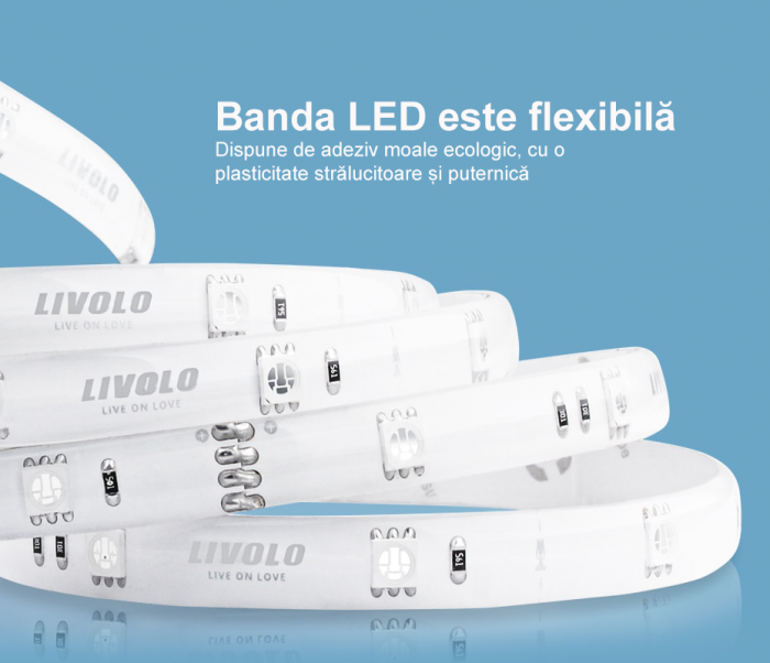 Banda LED Smart 2m, WiFi, 5050 RGB livolo [4]