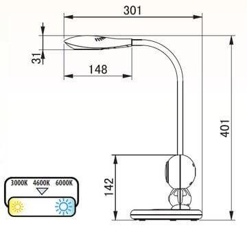 Lampa birou Merve Albastru [3]