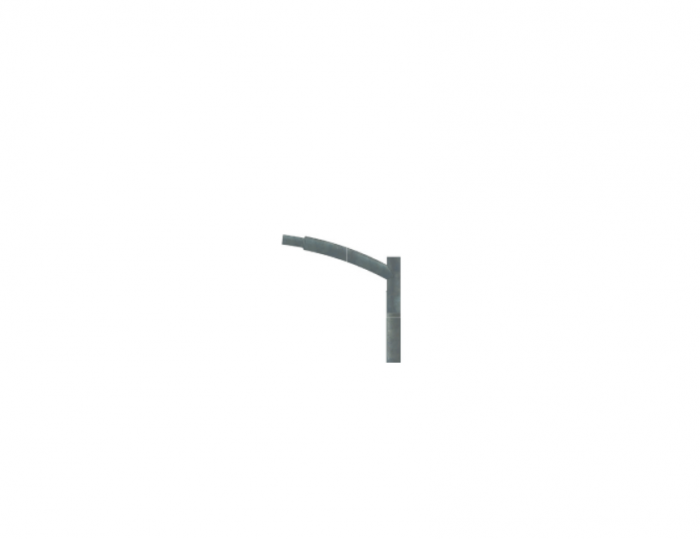 Brat Simplu Curbat 50 cm pentru Stalp Galvanizat [2]