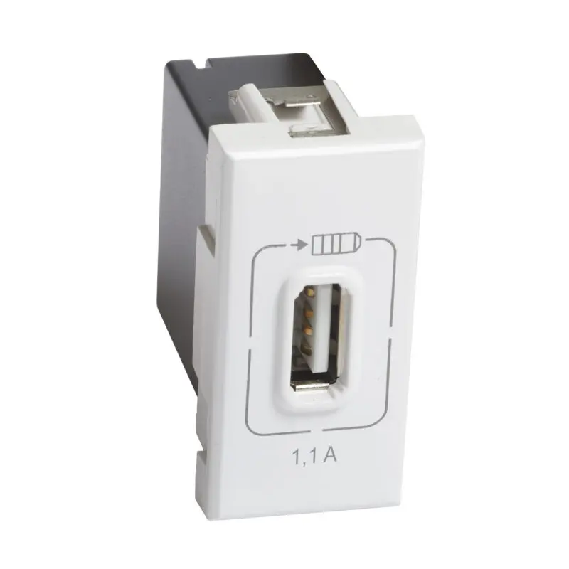 Bticino Axolute Priza incarcator USB 1A 1m alb [1]