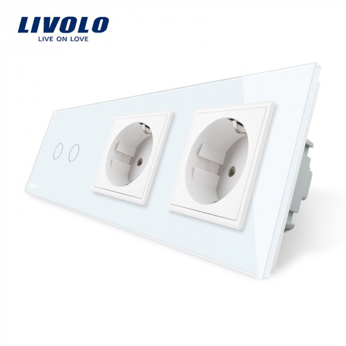 Intrerupator dublu + Priza dubla Schuko VL-C702+C2EU-11 [2]