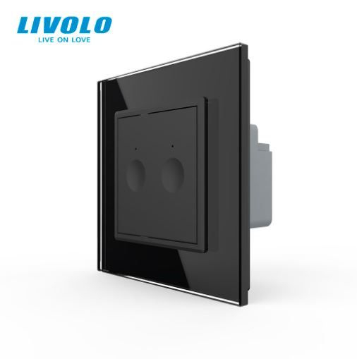 Intrerupator tactil dublu, wireless RF, rama sticla 722100213SR [3]