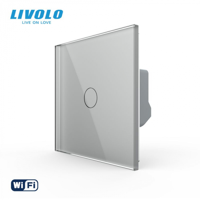 Intrerupator tactil simplu WiFi, cu panou sticla VL-FC1NY-C1-W2G [3]