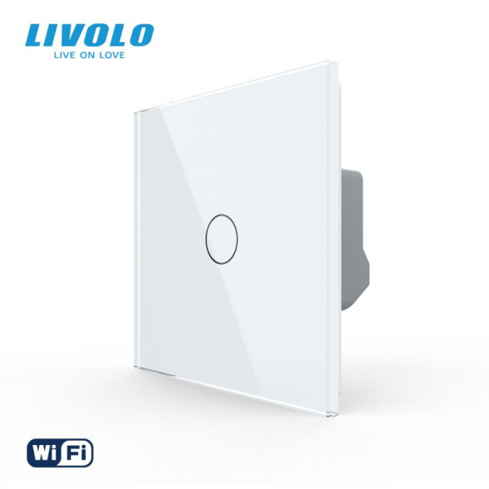 Intrerupator tactil simplu WiFi, cu panou sticla VL-FC1NY-C1-W2G [2]