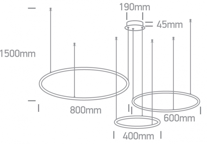 Lustra 3 x cerc orizontal 65W 63150B/B/W [2]