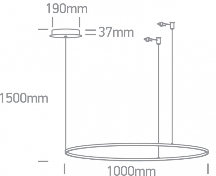 Lustra cerc orizontal 48W  63150/B/W [2]