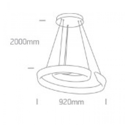 Lustra Led suspendat Diametru 920mm, 60W 63112/W [2]
