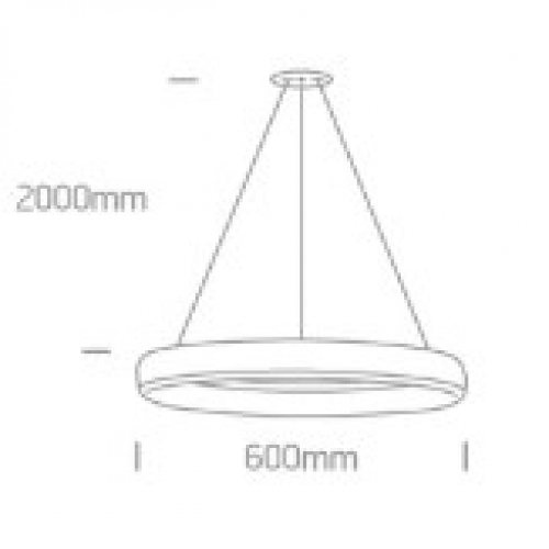 Lustra tip Cerc, Led suspendat Diametru 600mm, 40W, IP20  63114/W/W; 63114/B/W [3]