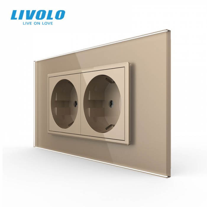 Priza Schuko dubla, standard italian/modular 4M VL-FCTC16A- P9E-4WP [2]