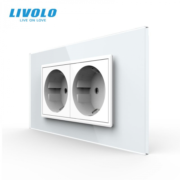 Priza Schuko dubla, standard italian/modular 4M VL-FCTC16A- P9E-4WP [3]