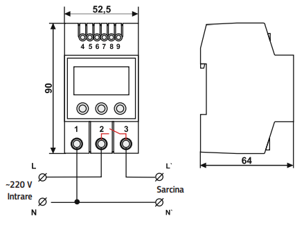 Releu monofazic protectie tensiune 40A VP-40A [2]