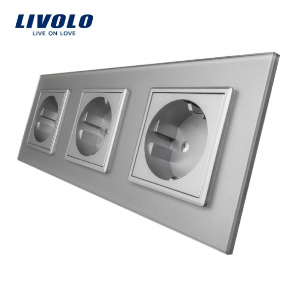 Priza Schuko Tripla diferite culori. VL-C7-C3EU-12 [2]