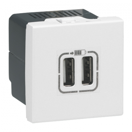 Legrand Mosaic - Piza incarcator 2USB 1500 BLANC 5V, 2.4 A  legrand mosaic