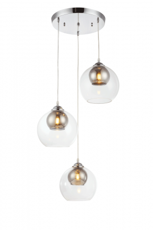 Lustre - Pendul Triple Bell Crom 3xE27 60W