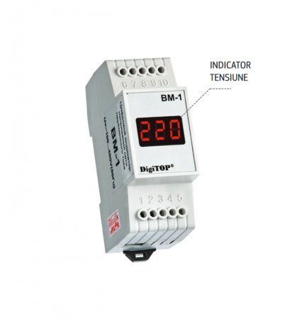 Relee de comanda si supraveghere - Voltmetru curent alternativ cu carcasa 220V VM-1-  220v