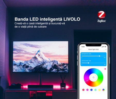 Banda LED Smart 2m, WiFi, 5050 RGB livolo [2]
