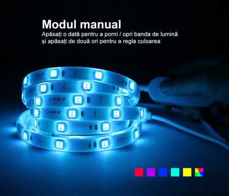 Banda LED Smart 2m, WiFi, 5050 RGB livolo [8]