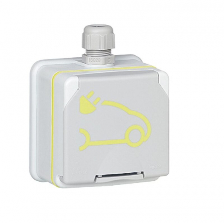 Kit priza pentru incarcare vehicule electrice Legrand Green'up 3.7kw IP55 [1]