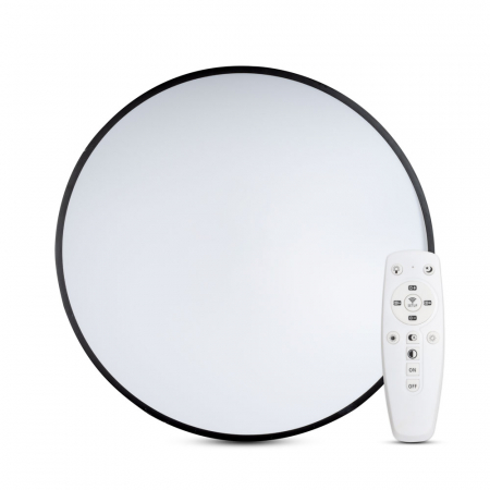 Aplice / Plafoniere - Plafonieră Macaron 52W 3000-6000K LED, negru, Erste