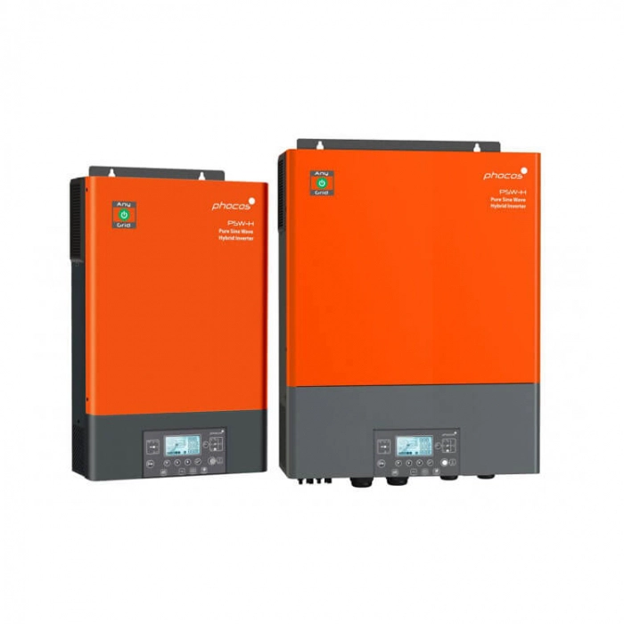Invertoare - Invertor si controller Hybrid Phocos Pur Sinus cu controller MPPT 24V 3000VA 3000W LCD + bluetooth