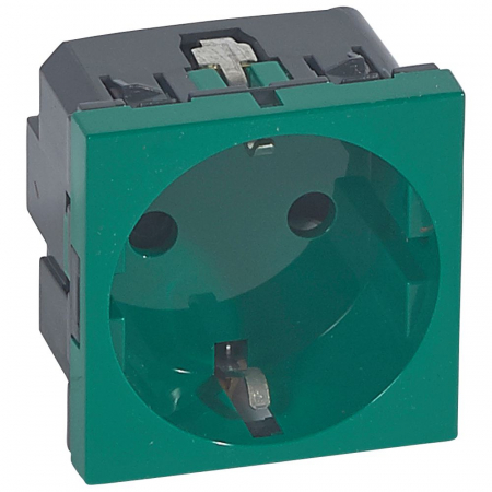 Legrand Mosaic - Priza Legrand Mosaic 077216, 2p+T, verde, circuite speciale