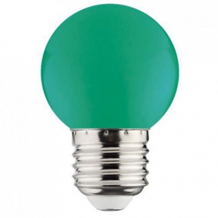 Becuri Led - Bec LED Sferic 1W E27 verde