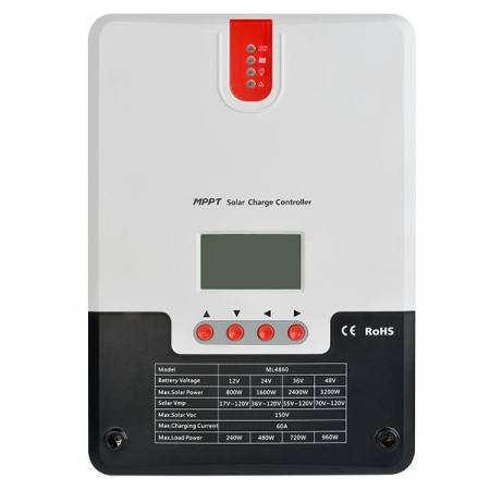 Controlere solare - Controller solar Powersave MPPT 60A 12/24/36/48V LCD display