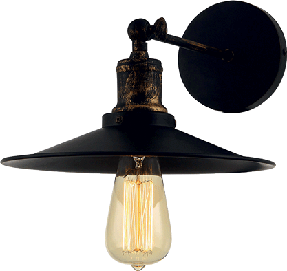 Aplice / Plafoniere - Aplica Edison Bronz+Negru 1xE27 60W