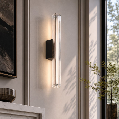 Aplică decorativă Zambelis din ratan natural și metal negru 1xE27 [2]
