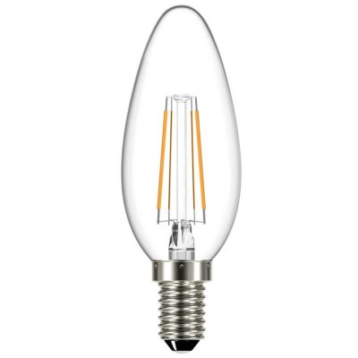Becuri Led Decorative - BEC LED FILAMENT TRANSP 4W 400LM 3000K C35 E14